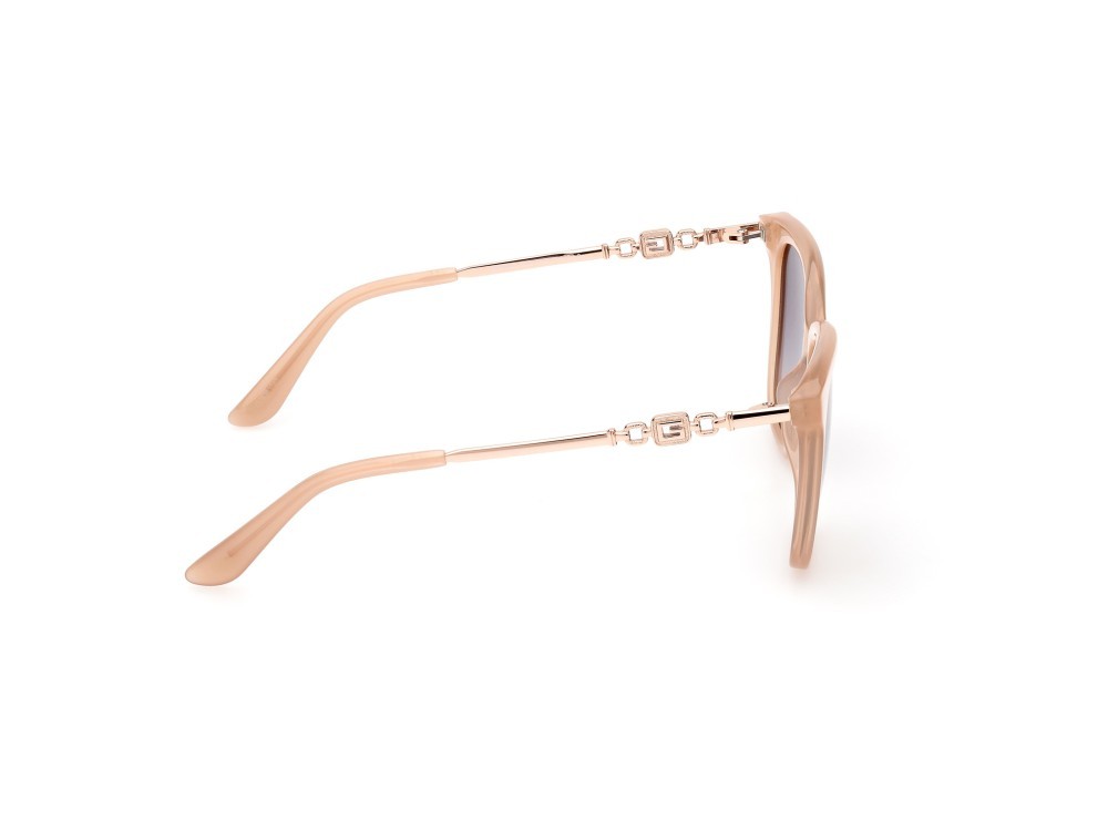 Occhiali da sole Guess GU7886 (57B) colore beige lucido forma quadrato lenti fumo grad.