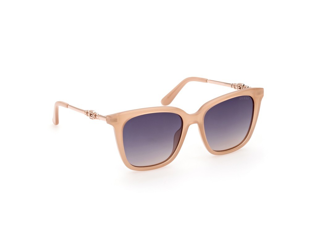 Occhiali da sole Guess GU7886 (57B) colore beige lucido forma quadrato lenti fumo grad.