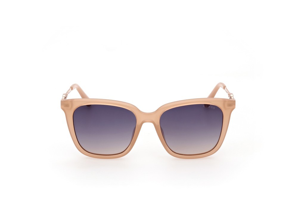 Occhiali da sole Guess GU7886 (57B) colore beige lucido forma quadrato lenti fumo grad.