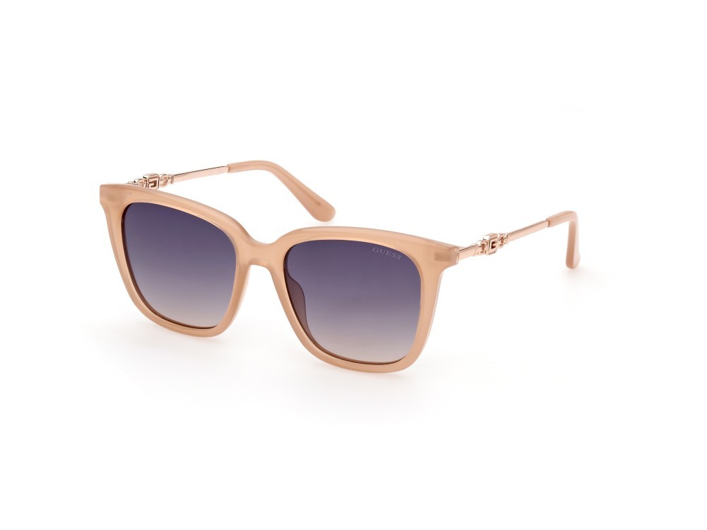 Occhiali da sole Guess GU7886 (57B) colore beige lucido forma quadrato lenti fumo grad.