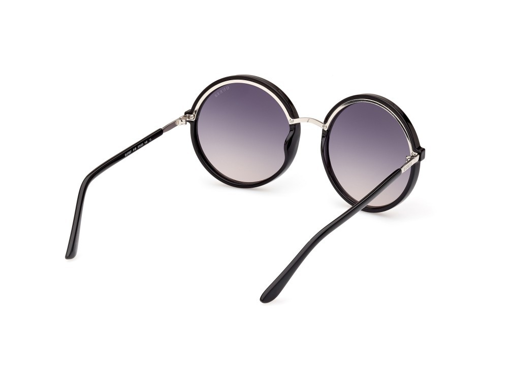 Occhiali da sole Guess GU7887 (01B) colore nero lucido forma rotondo lenti fumo grad.