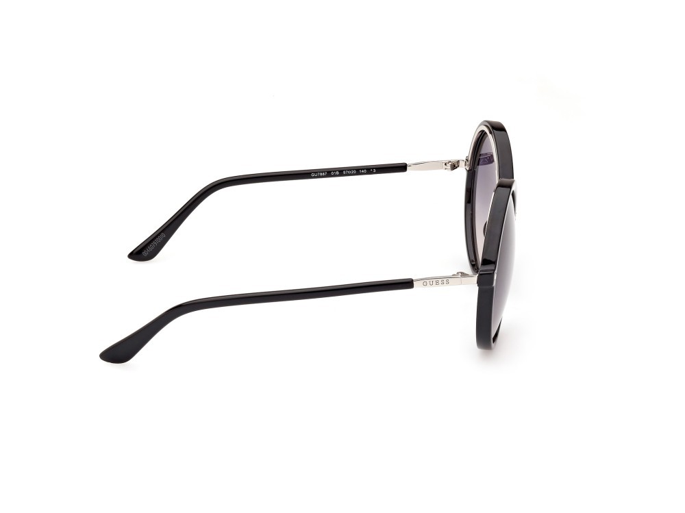 Occhiali da sole Guess GU7887 (01B) colore nero lucido forma rotondo lenti fumo grad.