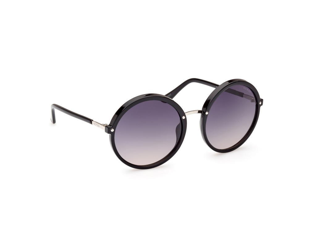 Occhiali da sole Guess GU7887 (01B) colore nero lucido forma rotondo lenti fumo grad.