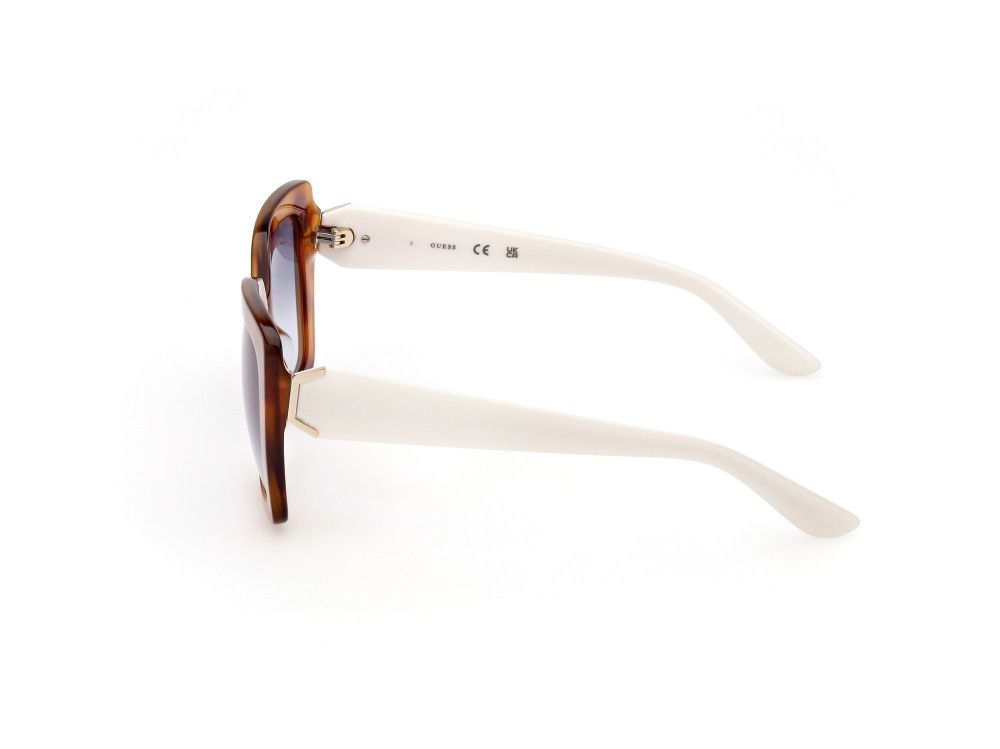 Occhiali da sole Guess GU7889 (53W) colore avana bionda forma quadrato lenti blu grad.