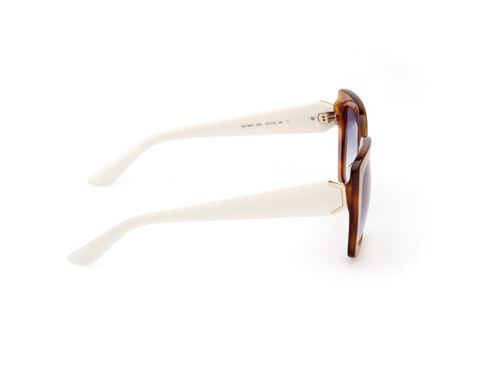 Occhiali da sole Guess GU7889 (53W) colore avana bionda forma quadrato lenti blu grad.
