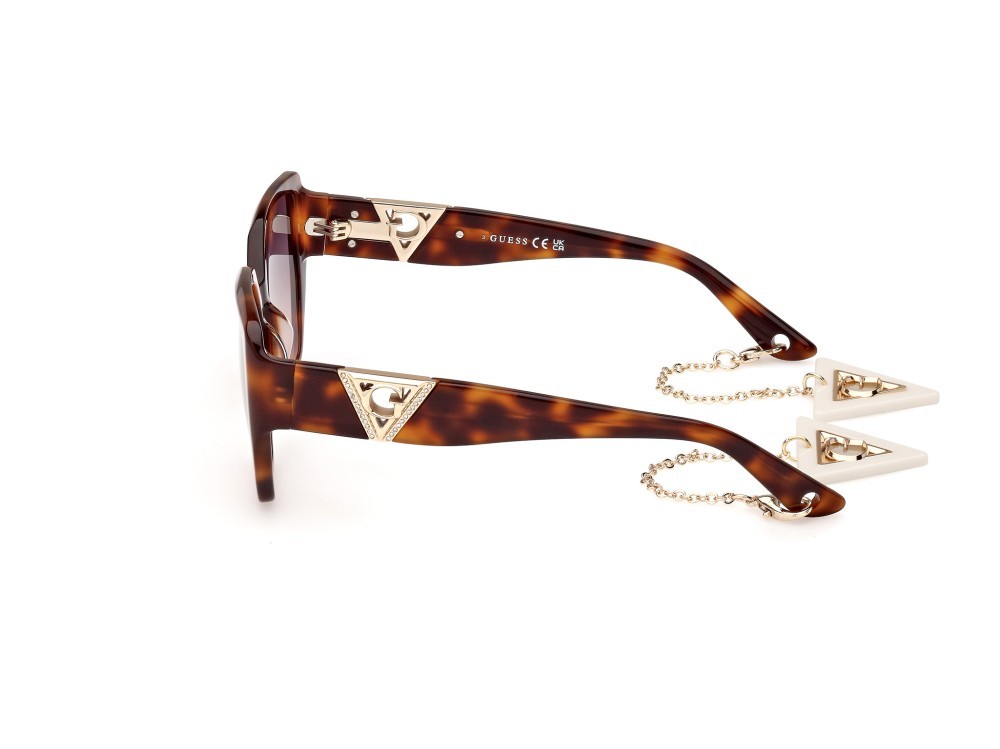 Occhiali da sole Guess GU7892 (52B) colore avana scura forma geometrico lenti fumo grad.