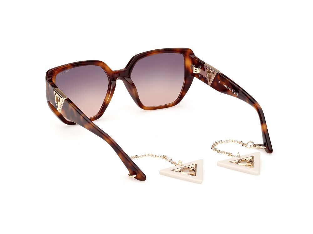 Occhiali da sole Guess GU7892 (52B) colore avana scura forma geometrico lenti fumo grad.