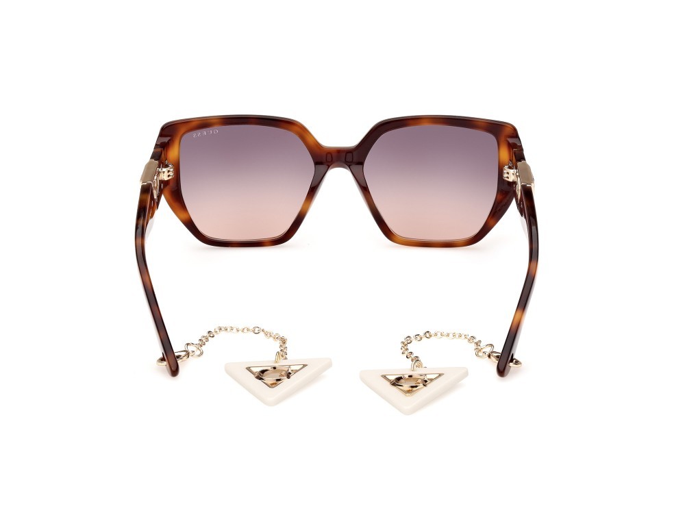 Occhiali da sole Guess GU7892 (52B) colore avana scura forma geometrico lenti fumo grad.
