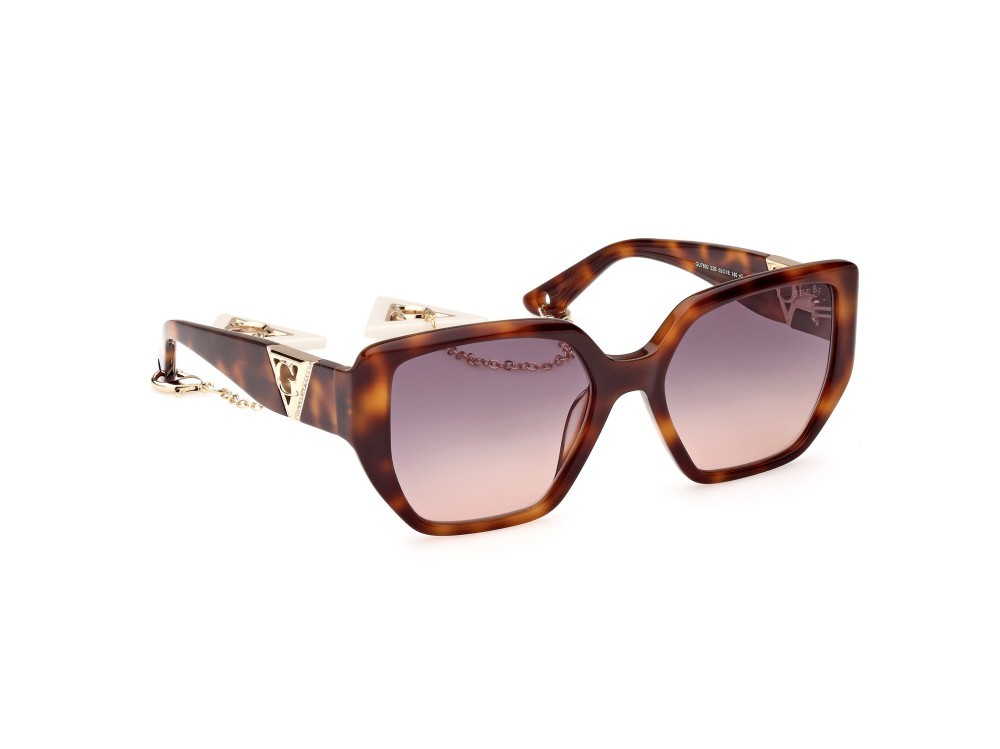 Occhiali da sole Guess GU7892 (52B) colore avana scura forma geometrico lenti fumo grad.