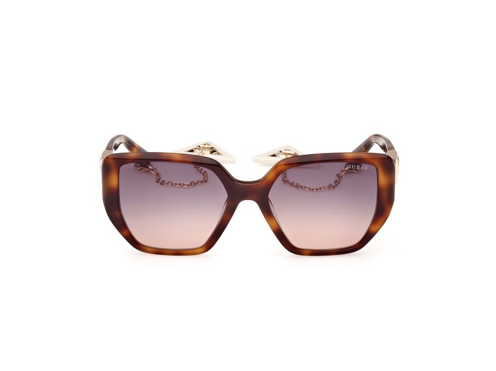 Occhiali da sole Guess GU7892 (52B) colore avana scura forma geometrico lenti fumo grad.