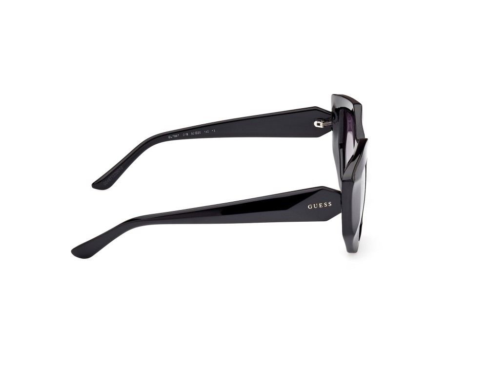 Occhiali da sole Guess GU7897 (01B) colore nero lucido forma geometrico lenti fumo grad.