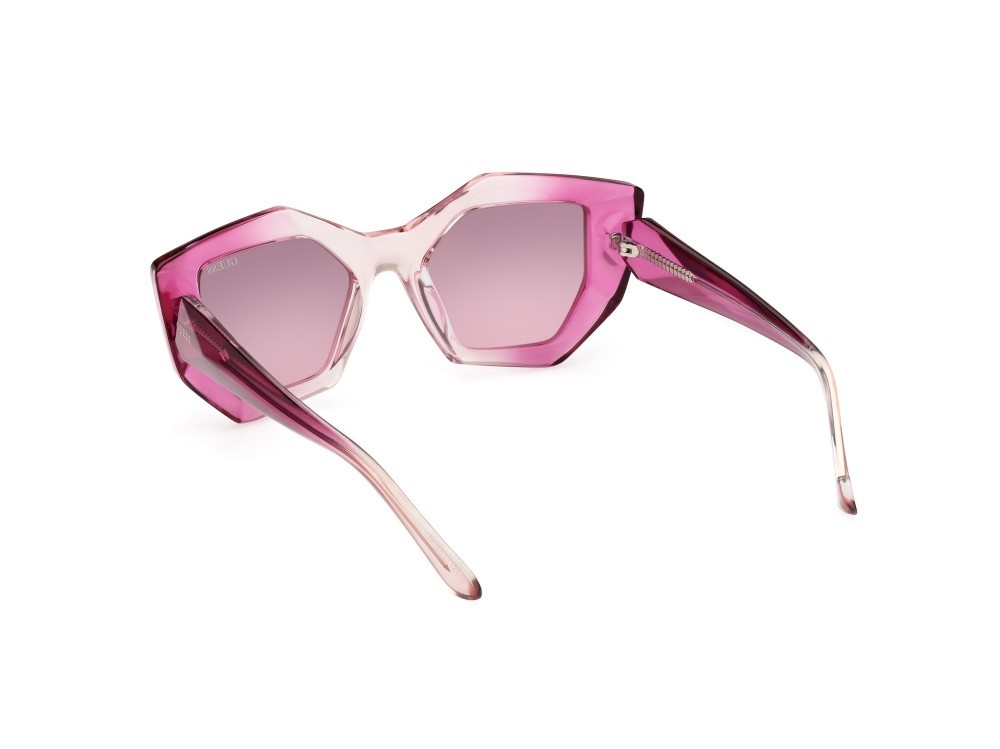 Occhiali da sole Guess GU7897 (77T) colore fuxia  forma geometrico lenti bordeaux grad.
