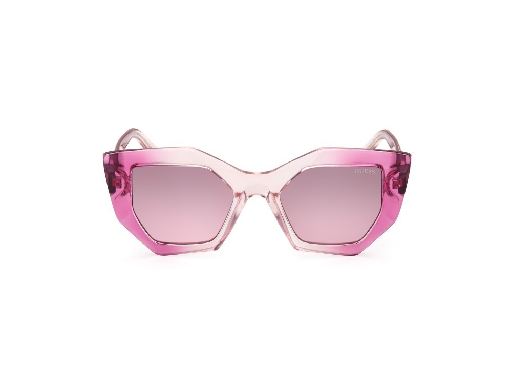 Occhiali da sole Guess GU7897 (77T) colore fuxia  forma geometrico lenti bordeaux grad.