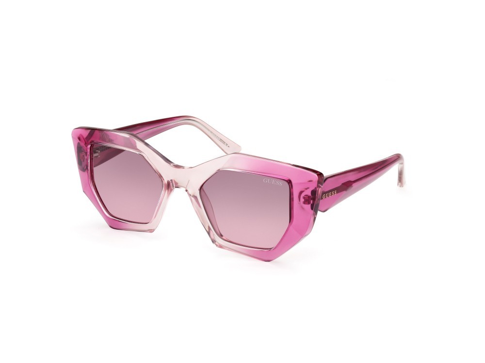 Occhiali da sole Guess GU7897 (77T) colore fuxia  forma geometrico lenti bordeaux grad.