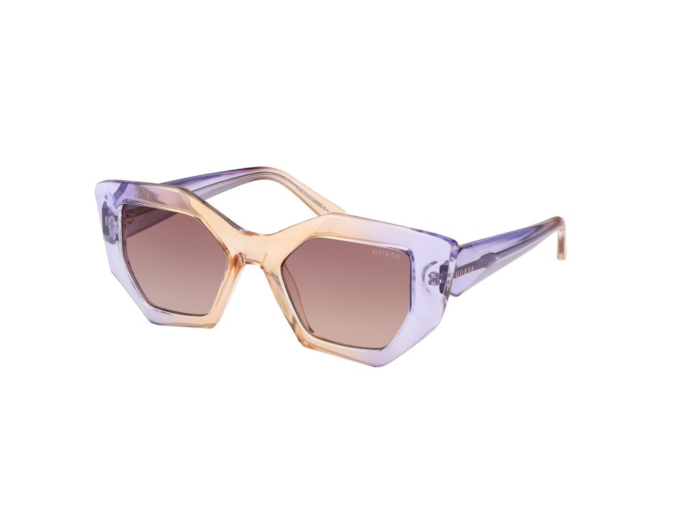Sonnenbrillen Guess GU7897 (80F) farbe lilla  form geometrisch gläser marrone grad.