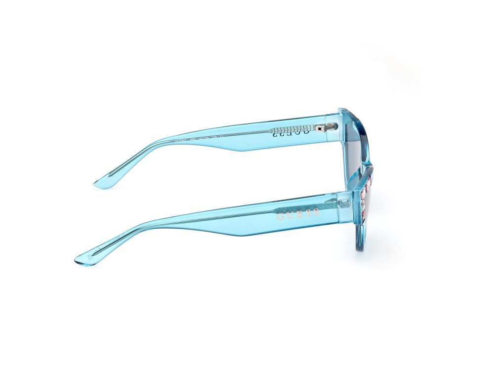Sonnenbrillen Guess GU7901 (89V) farbe turchese form cat-eye gläser blu 