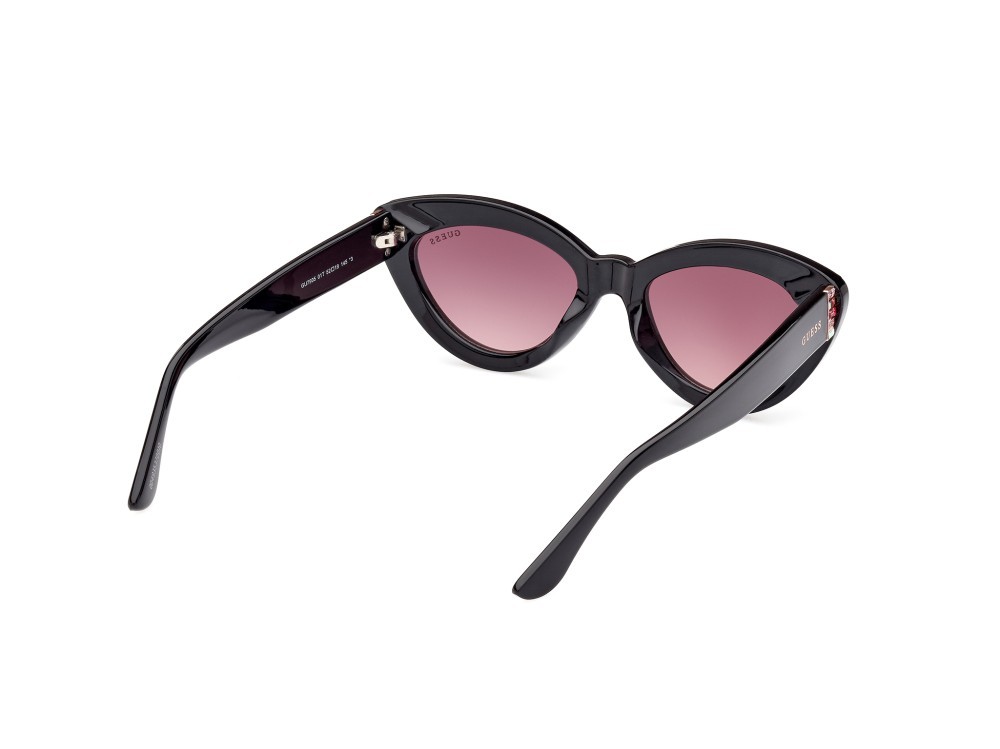Occhiali da sole Guess GU7905 (01T) colore nero lucido forma cat eye lenti bordeaux grad.