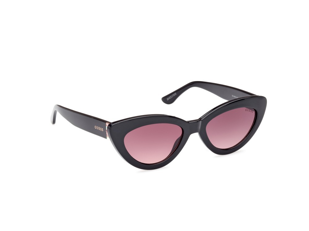 Occhiali da sole Guess GU7905 (01T) colore nero lucido forma cat eye lenti bordeaux grad.