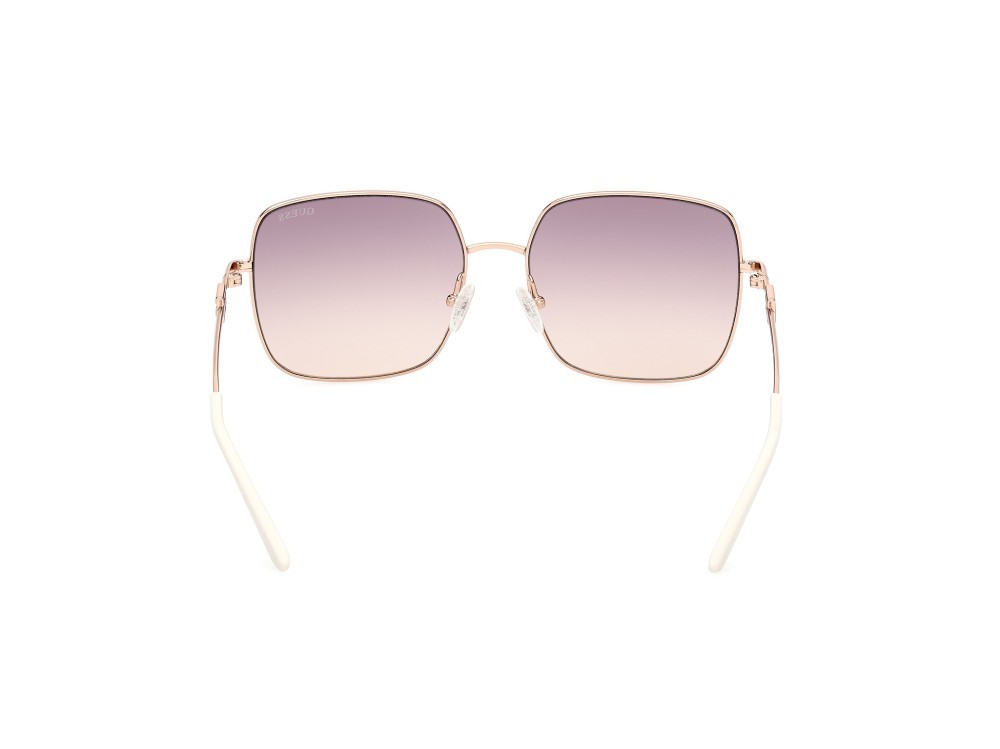 Occhiali da sole Guess GU7906-H (28Z) colore oro rosè lucido forma quadrato lenti viola sfumato/specchiato