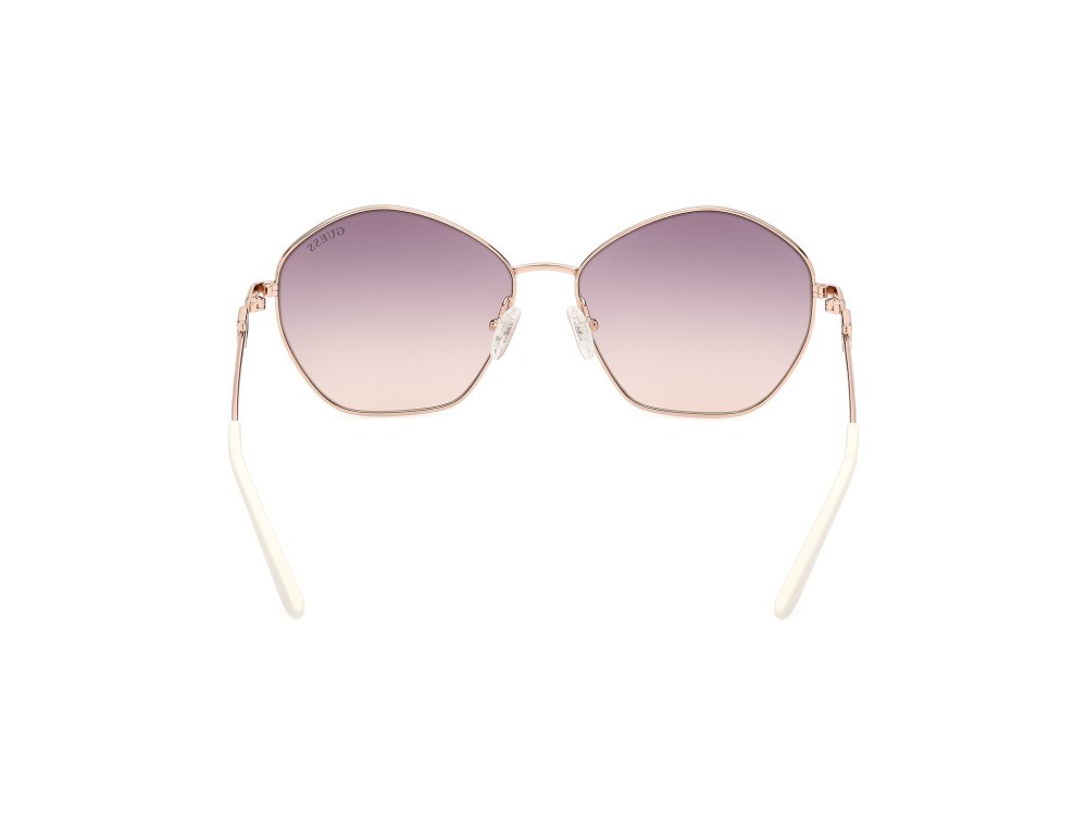 Sonnenbrillen Guess GU7907 (28Z) farbe oro rosè lucido form geometrisch gläser viola sumato/specchiato