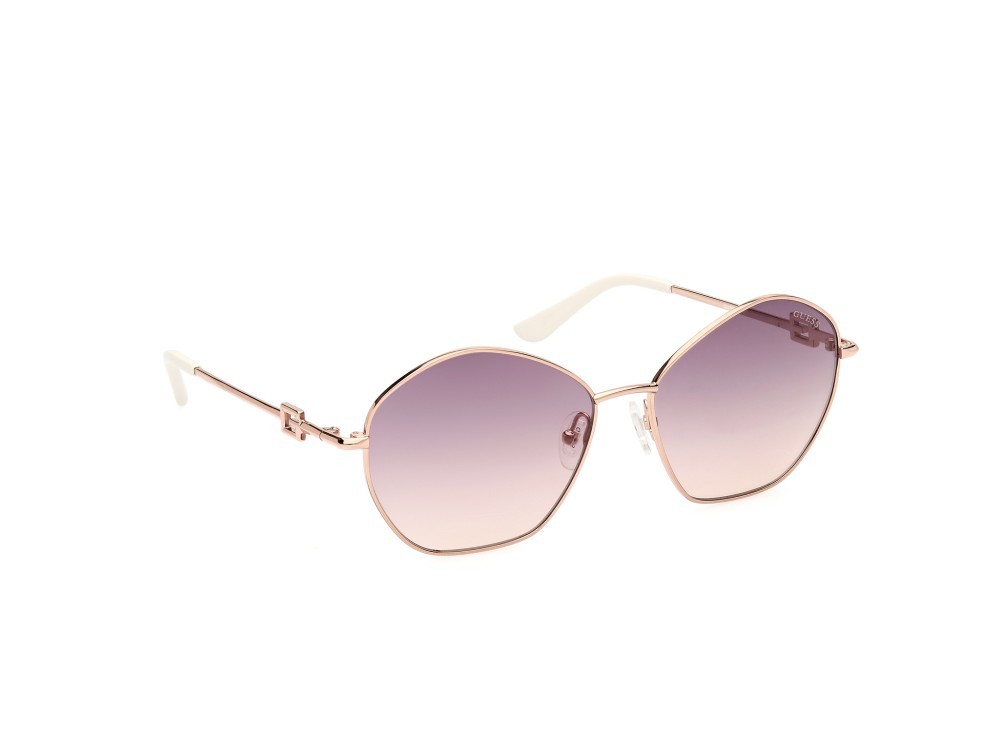 Sonnenbrillen Guess GU7907 (28Z) farbe oro rosè lucido form geometrisch gläser viola sumato/specchiato