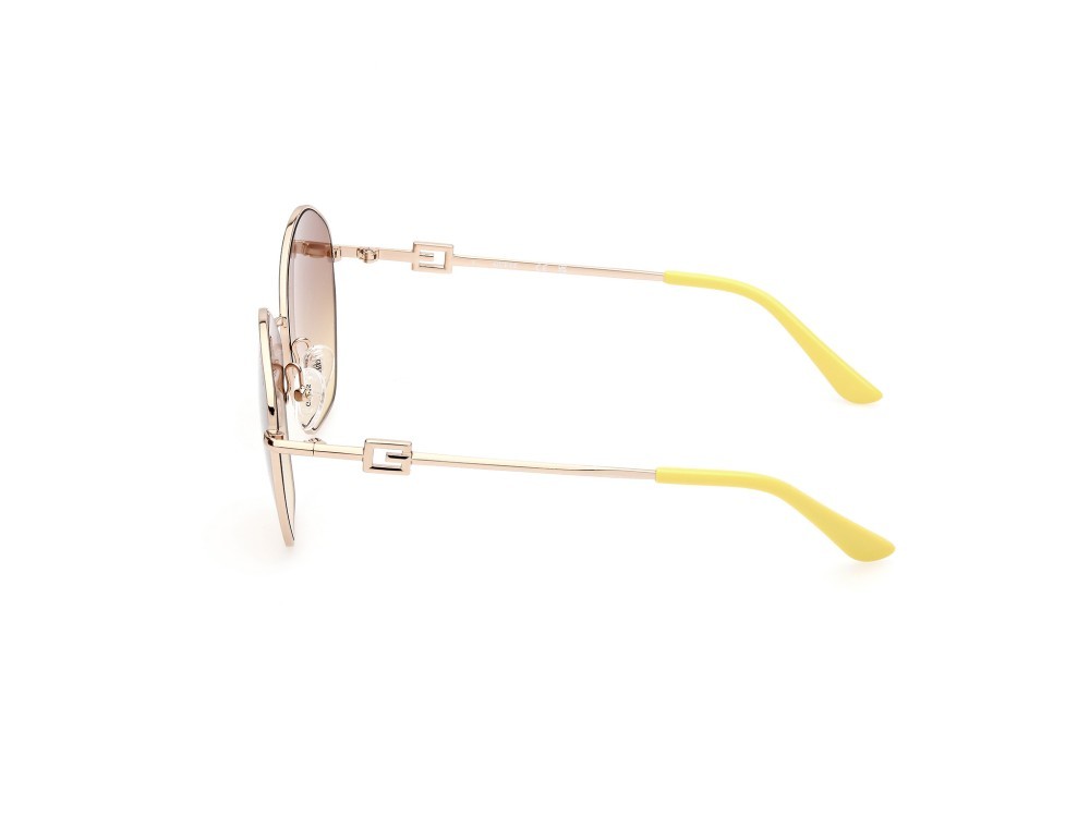 Sonnenbrillen Guess GU7907 (32F) farbe oro pallido lucido form geometrisch gläser marrone sfumato