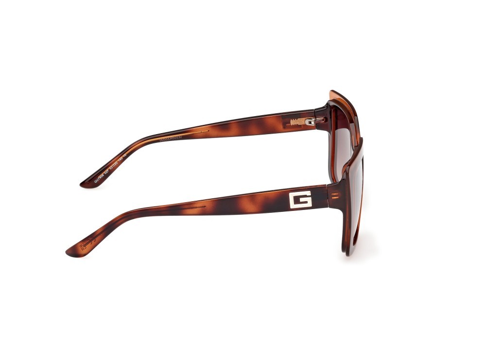Occhiali da sole Guess GU7908 (52F) colore avana scura forma quadrato lenti marrone sfumato