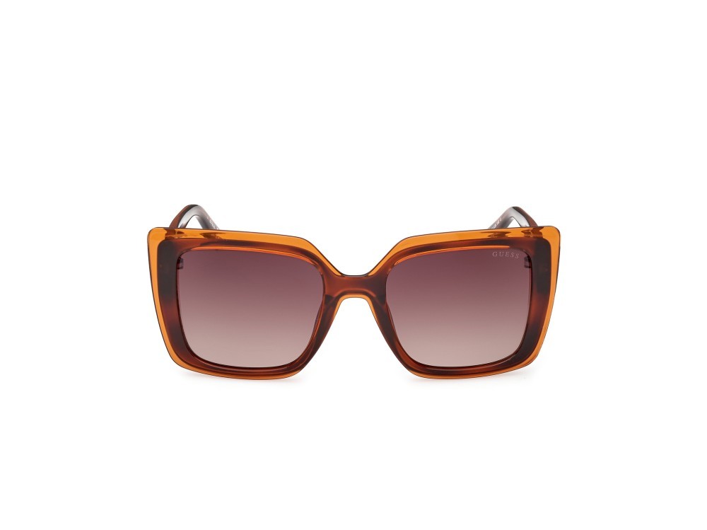 Occhiali da sole Guess GU7908 (52F) colore avana scura forma quadrato lenti marrone sfumato