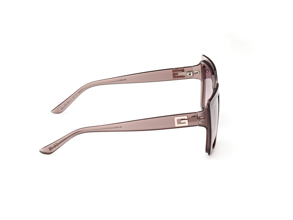 Occhiali da sole Guess GU7908 (59Z) colore beige lucido forma quadrato lenti viola