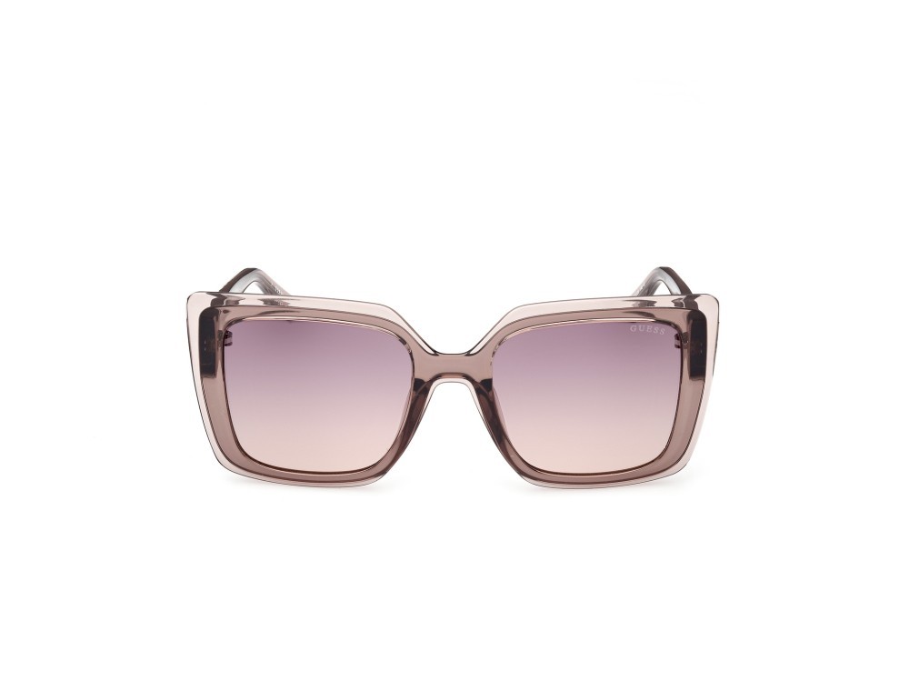 Occhiali da sole Guess GU7908 (59Z) colore beige lucido forma quadrato lenti viola