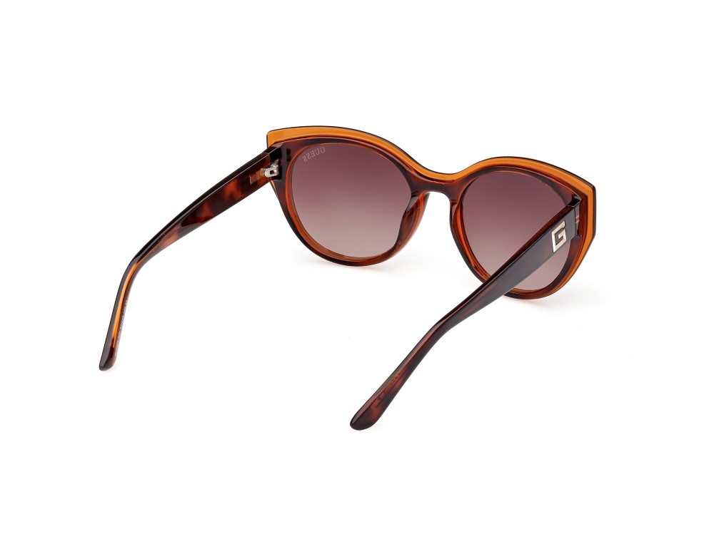 Occhiali da sole Guess GU7909 (52F) colore avana scura forma rotondo lenti marrone sfumato