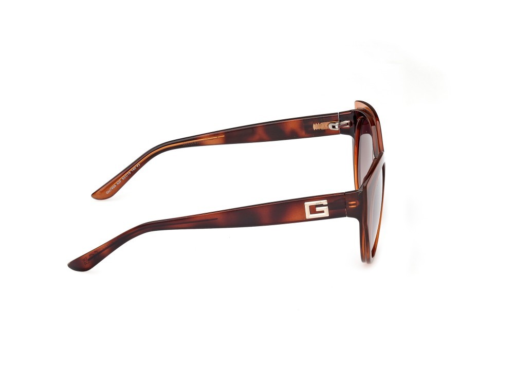 Occhiali da sole Guess GU7909 (52F) colore avana scura forma rotondo lenti marrone sfumato