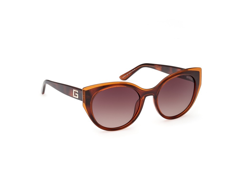 Occhiali da sole Guess GU7909 (52F) colore avana scura forma rotondo lenti marrone sfumato