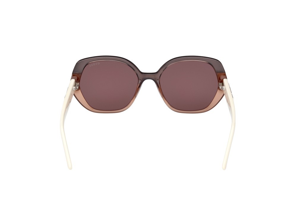 Occhiali da sole Guess GU7911 (20Y) colore grigio striato - avorio lucido forma geometrico lenti viola