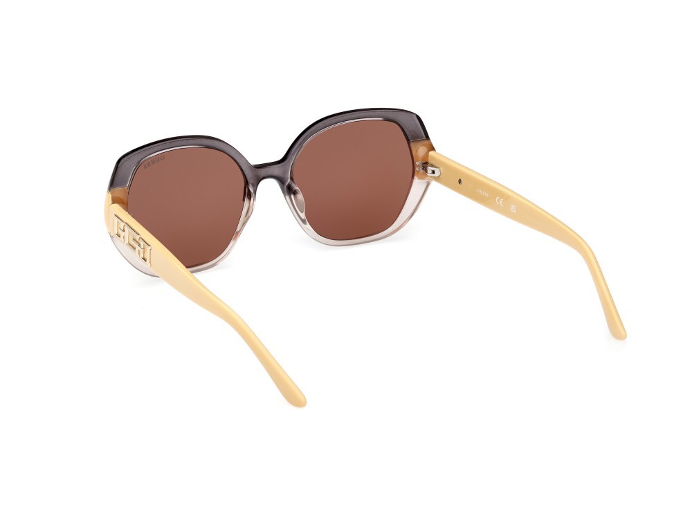 Sonnenbrillen Guess GU7911 (41E) farbe giallo striato  form geometrisch gläser marrone