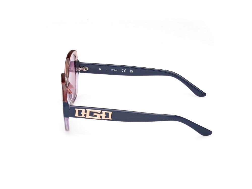 Sonnenbrillen Guess GU7911 (92Y) farbe blu striato form geometrisch gläser viola
