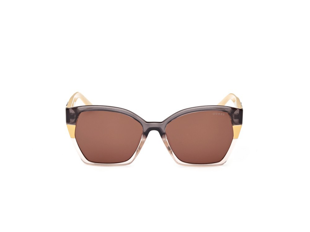 Occhiali da sole Guess GU7912 (41E) colore giallo striato  forma farfalla lenti marrone