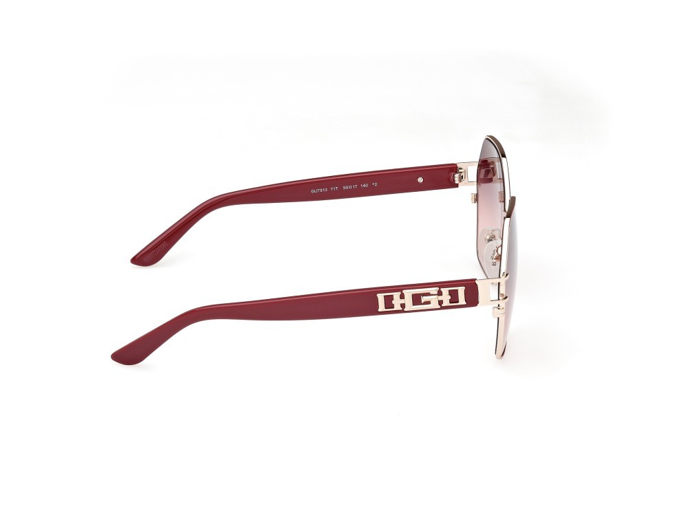 Sonnenbrillen Guess GU7913 (71T) farbe bordeaux lucido form geometrisch gläser bordeaux sfumato