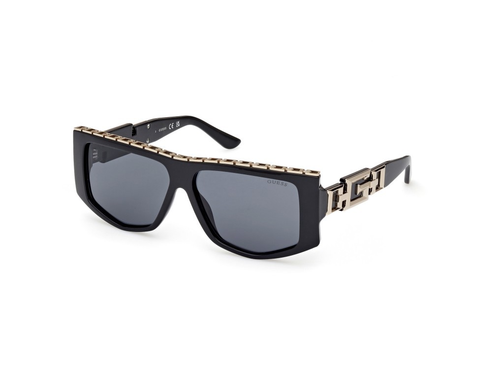 Sonnenbrillen Guess GU7914 (01A) farbe nero lucido form geometrisch gläser fumo
