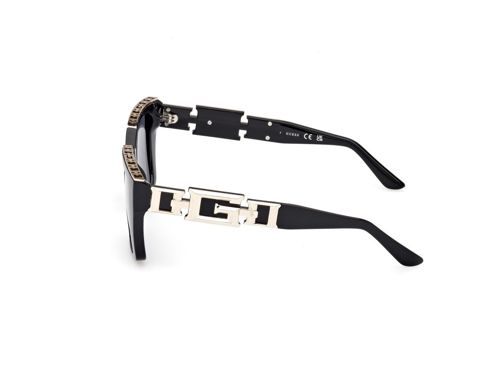 Occhiali da sole Guess GU7915 (01A) colore nero lucido forma quadrato lenti fumo