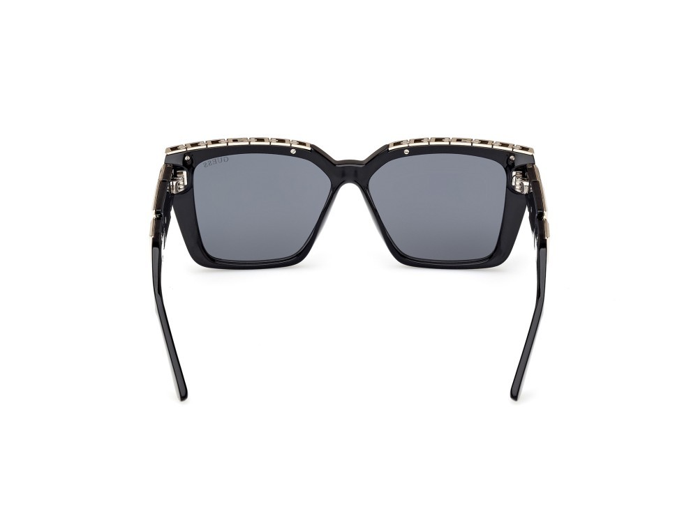 Occhiali da sole Guess GU7915 (01A) colore nero lucido forma quadrato lenti fumo