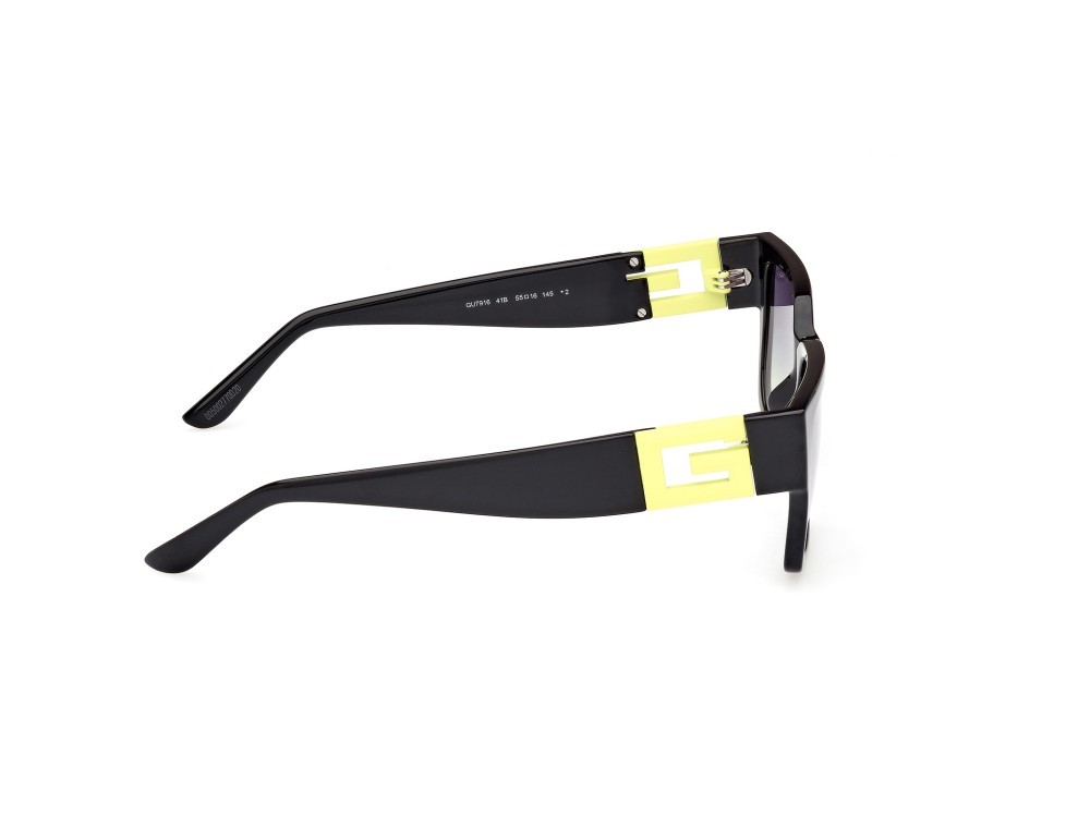Sonnenbrillen Guess GU7916 (41B) farbe nero lucido form quadratisch gläser fumo grad.