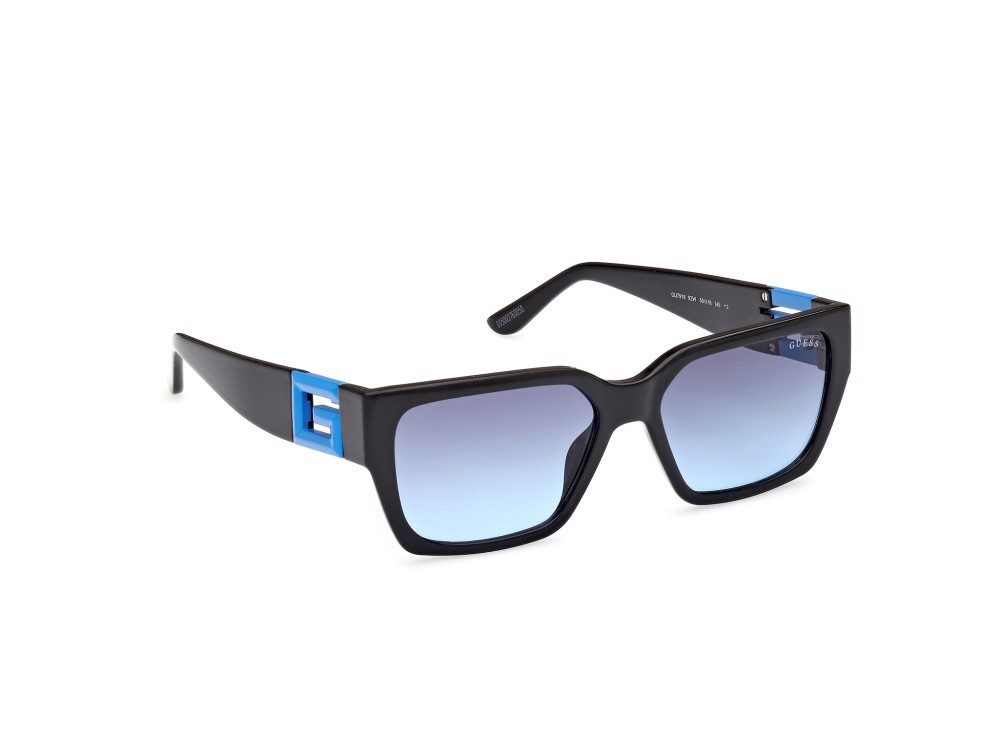 Occhiali da sole Guess GU7916 (92W) colore nero lucido forma quadrato lenti blu sfumato
