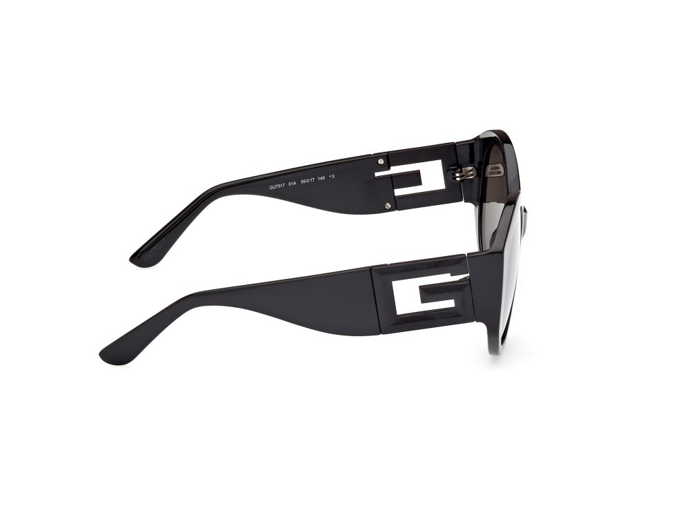 Occhiali da sole Guess GU7917 (01A) colore nero lucido forma rotondo lenti fumo