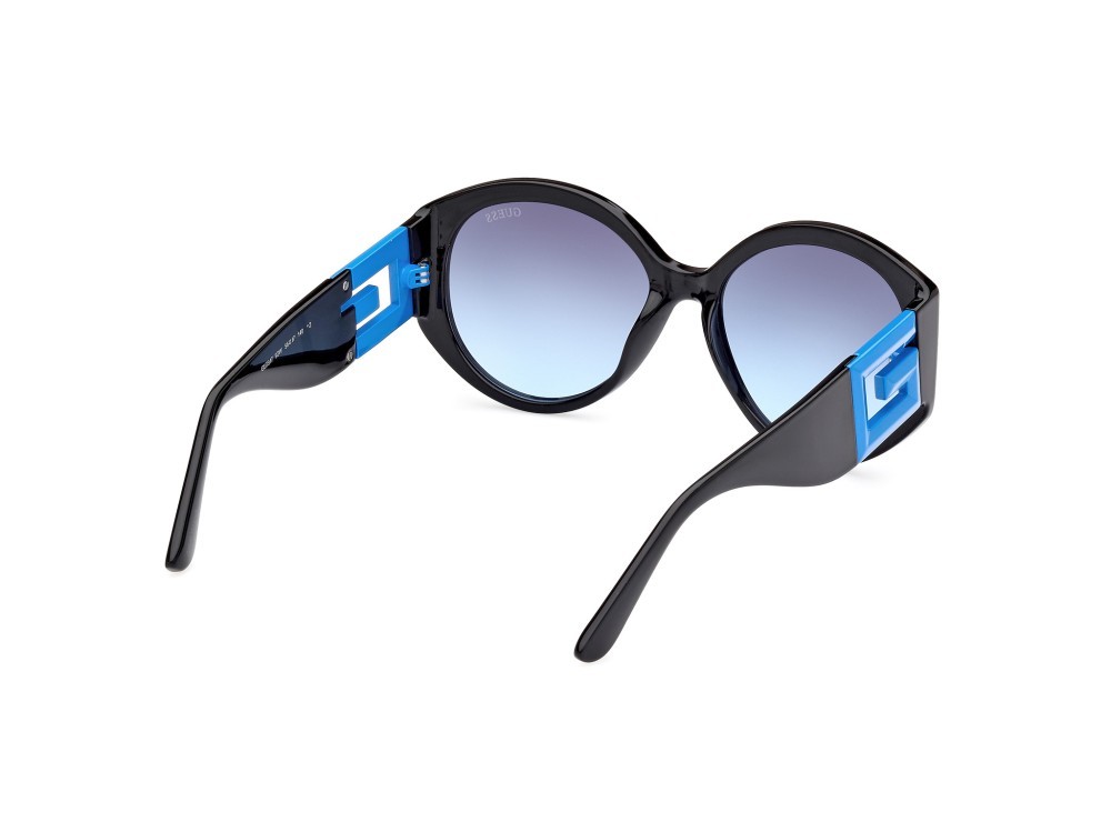 Sonnenbrillen Guess GU7917 (92W) farbe nero lucido form rund gläser blu sfumato