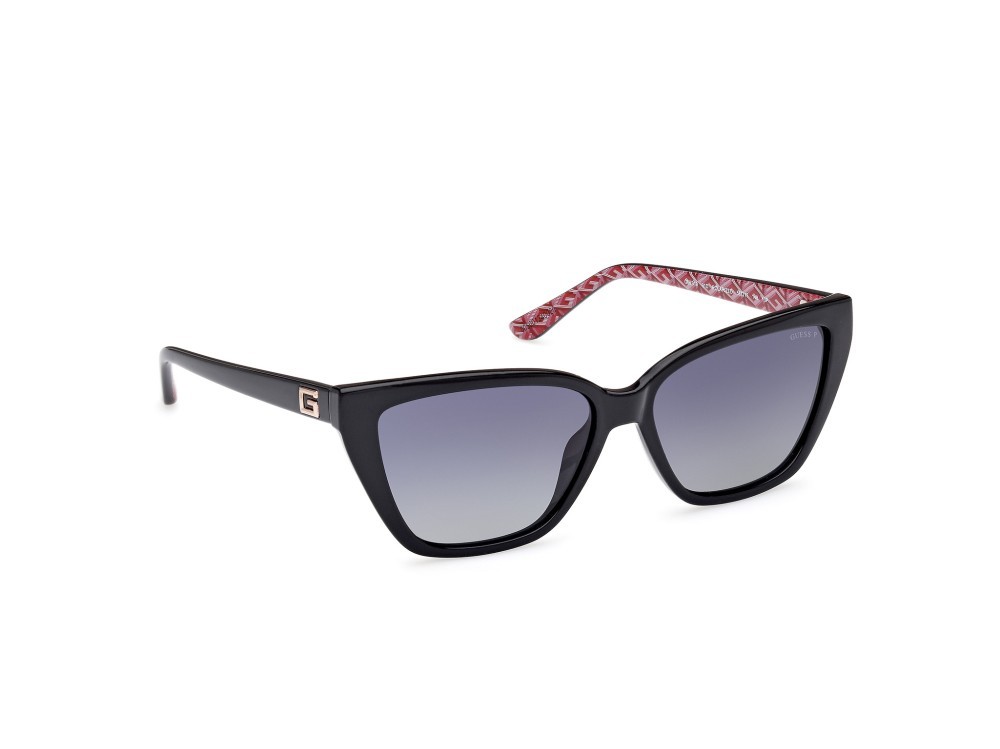 Occhiali da sole Guess GU7919 (01D) colore nero lucido  forma cat eye lenti fumo polar.