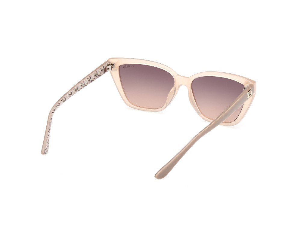 Sonnenbrillen Guess GU7919 (57F) farbe beige lucido form cat-eye gläser marrone sfumato