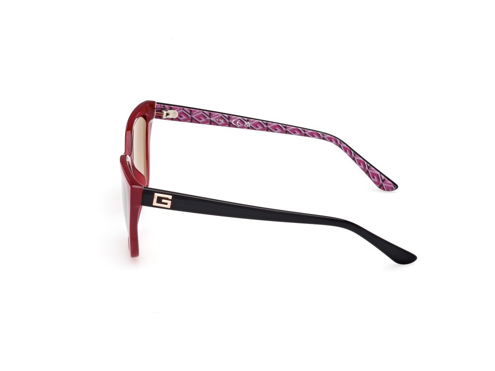Sonnenbrillen Guess GU7919 (69G) farbe nero lucido - bordeaux lucido form cat-eye gläser marrone specchiato