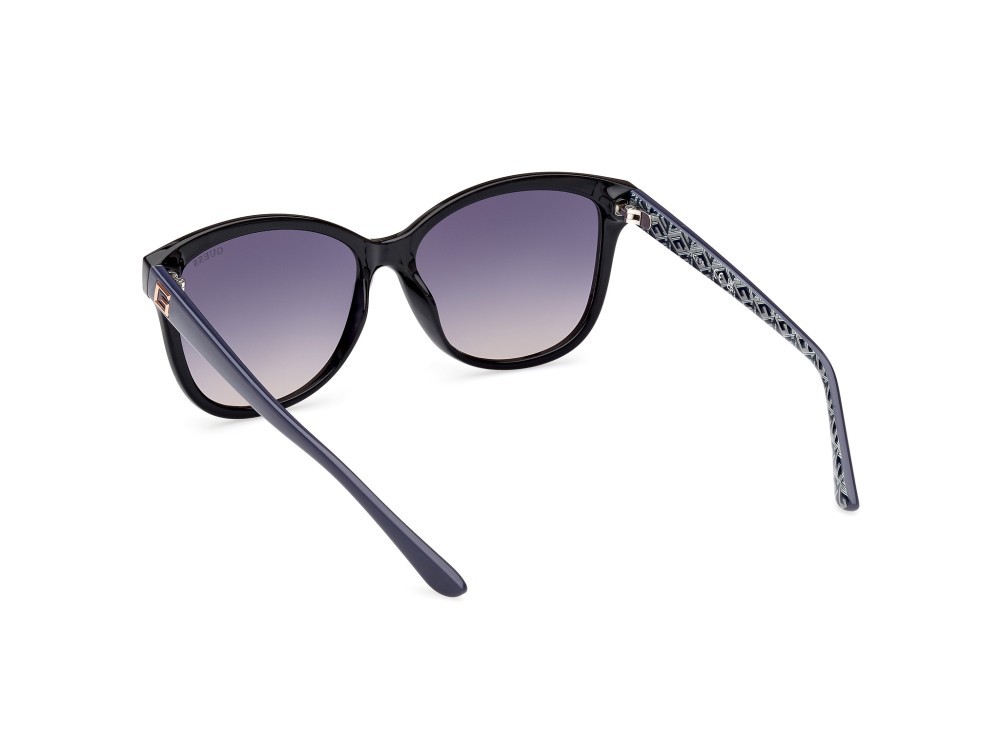 Occhiali da sole Guess GU7920 (01B) colore nero lucido - grigio lucido forma rotondo lenti fumo grad.