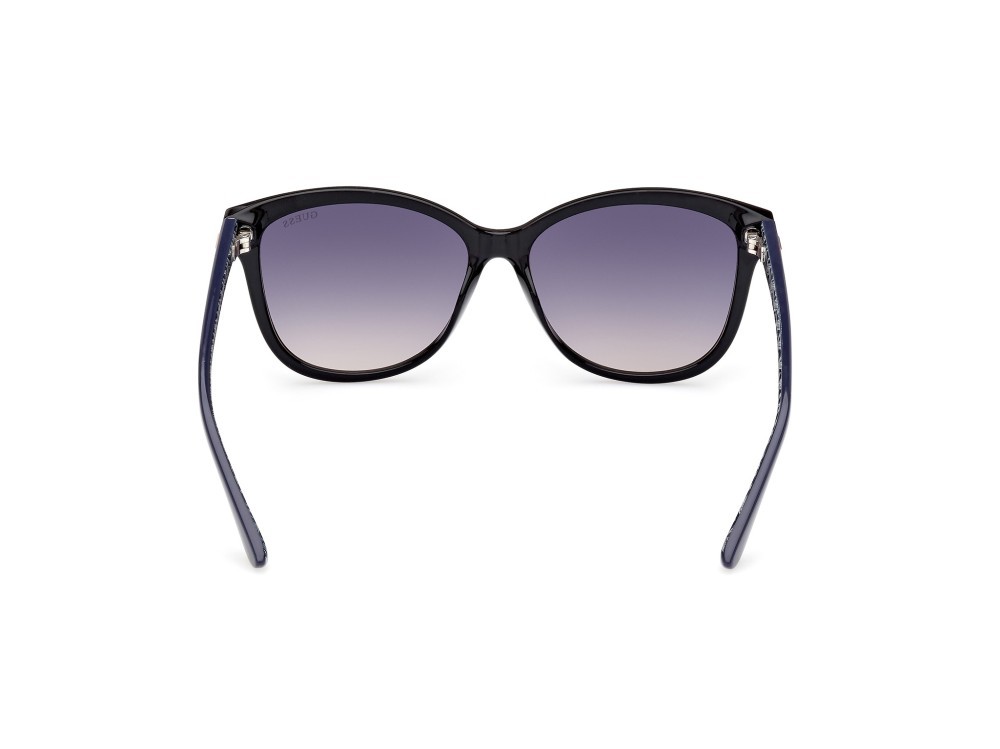 Occhiali da sole Guess GU7920 (01B) colore nero lucido - grigio lucido forma rotondo lenti fumo grad.